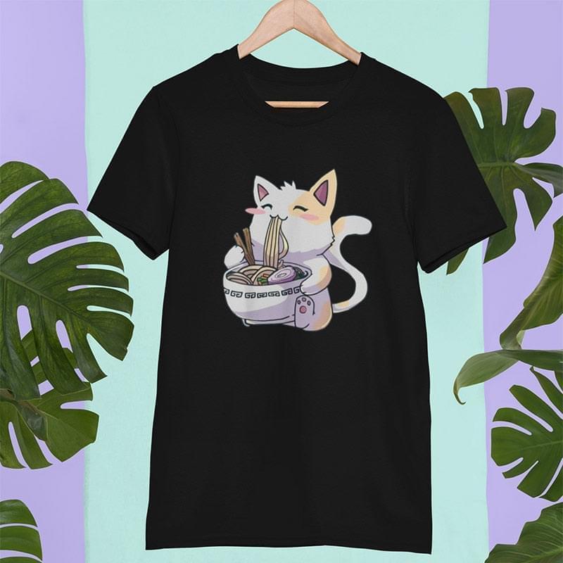 Ramen Cat kawaii Anime T-Shirt