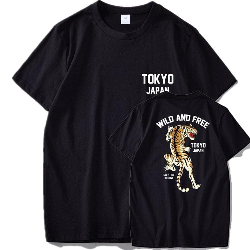 Wild And Free Tiger Tokyo Japan T-Shirt