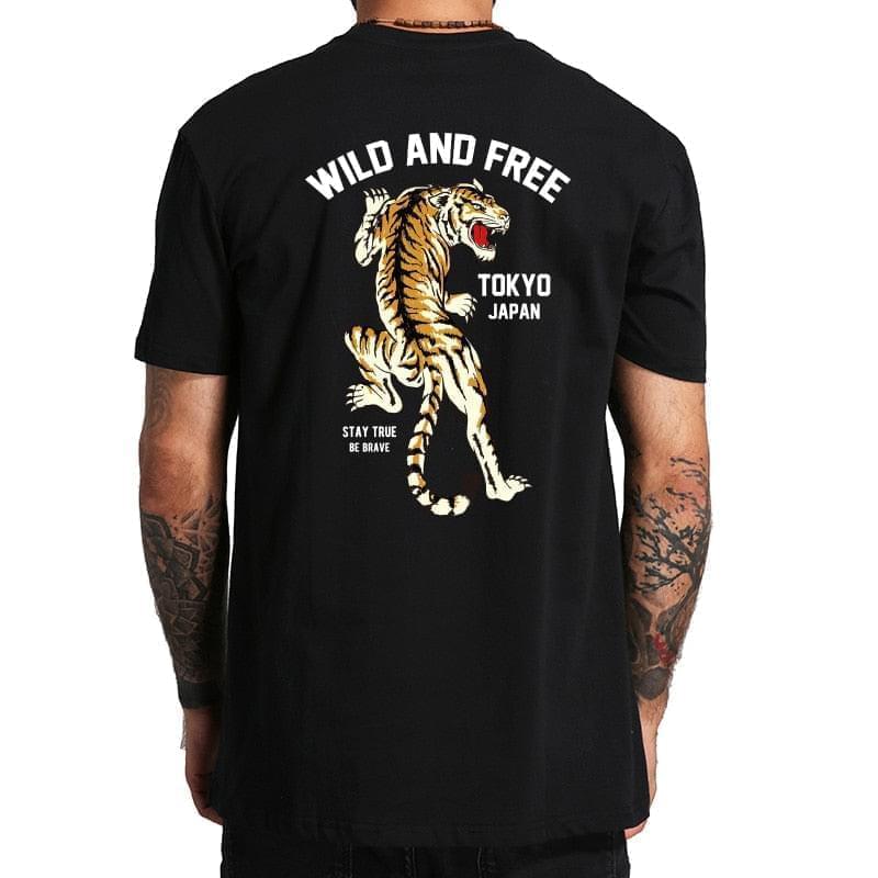 Wild And Free Tiger Tokyo Japan T-Shirt