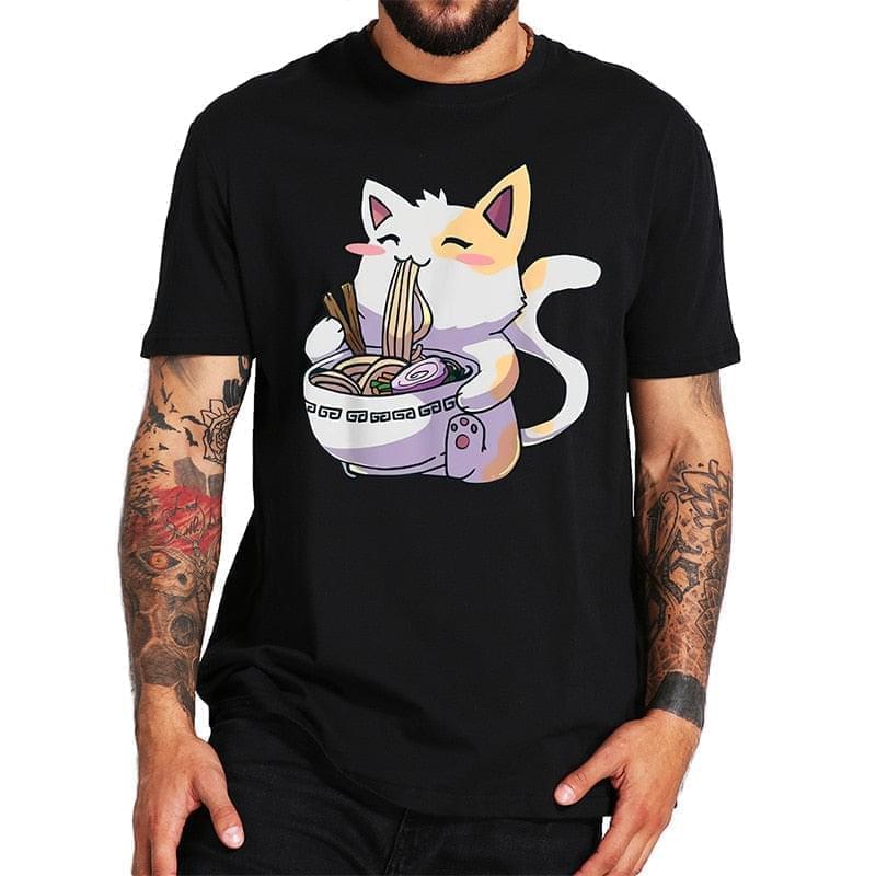 Ramen Cat kawaii Anime T-Shirt