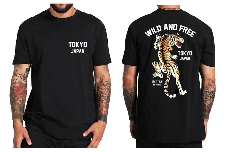 Wild And Free Tiger Tokyo Japan T-Shirt