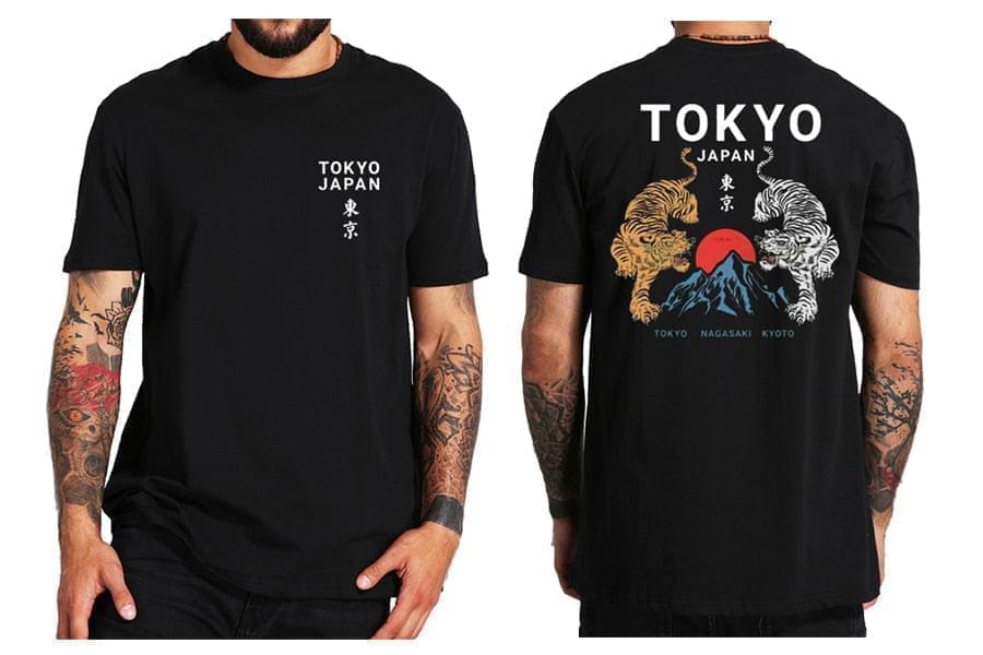 Tiger Japanese Tokyo Back Print T-Shirt