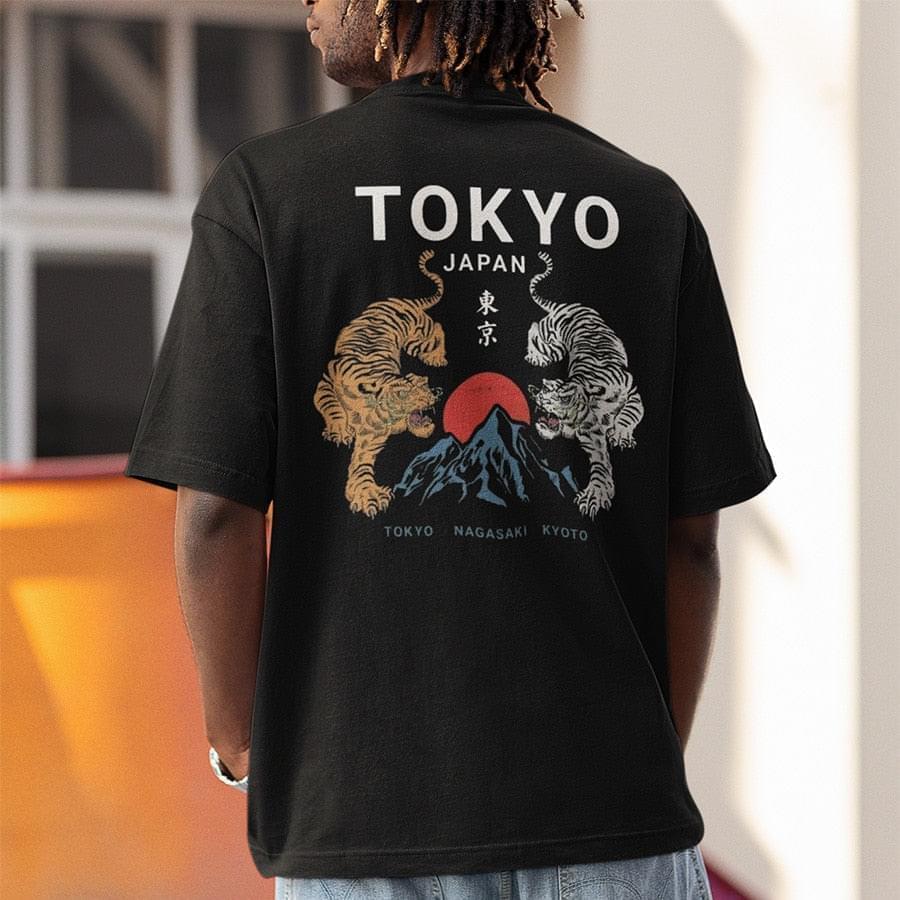 Tiger Japanese Tokyo Back Print T-Shirt